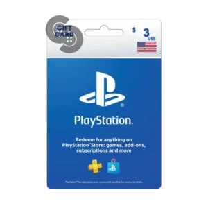 PlayStation Network Gift Card 3 USD PSN USA
