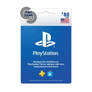 PlayStation Network Gift Card 80 USD PSN USA